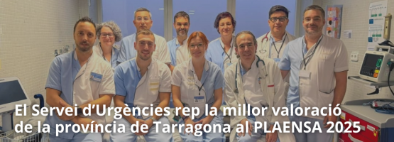 El Servei d’Urgències de l’Hospital Comarcal de Móra d’Ebre rep la millor valoració de la província de Tarragona al PLAENSA 2025