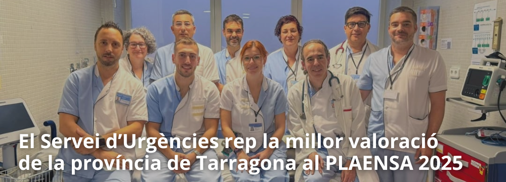 El Servei d’Urgències de l’Hospital Comarcal de Móra d’Ebre rep la millor valoració de la província de Tarragona al PLAENSA 2025